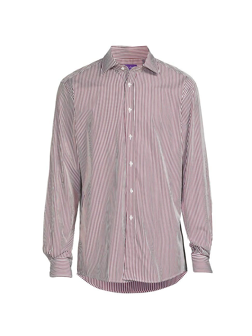 Mens Stripe Poplin Cotton Shirt Product Image