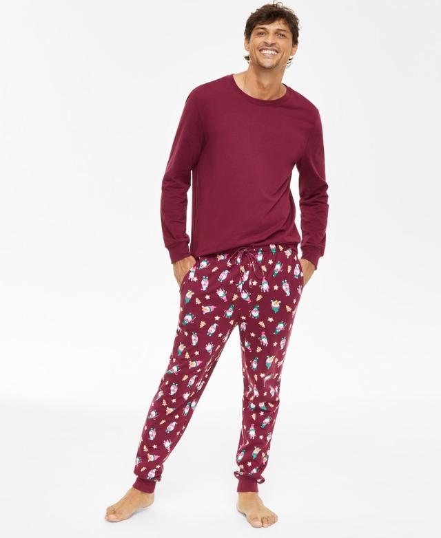 Holiday Lane Mens 2-Pc. Gnomes Cotton Pajama Set, Created for Macys Product Image