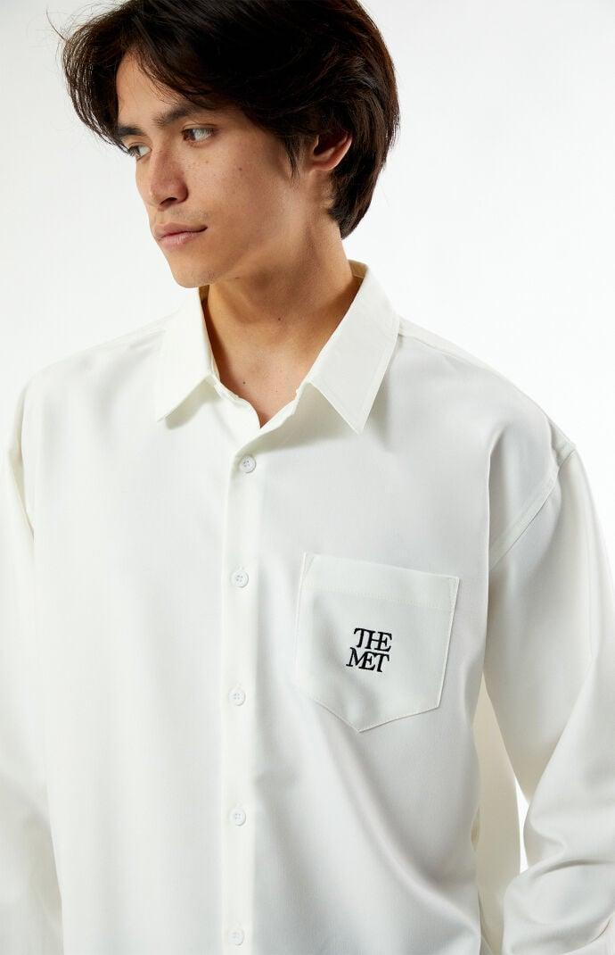 The Met Men's x PacSun Logo Button Up Long Sleeve Shirt Product Image