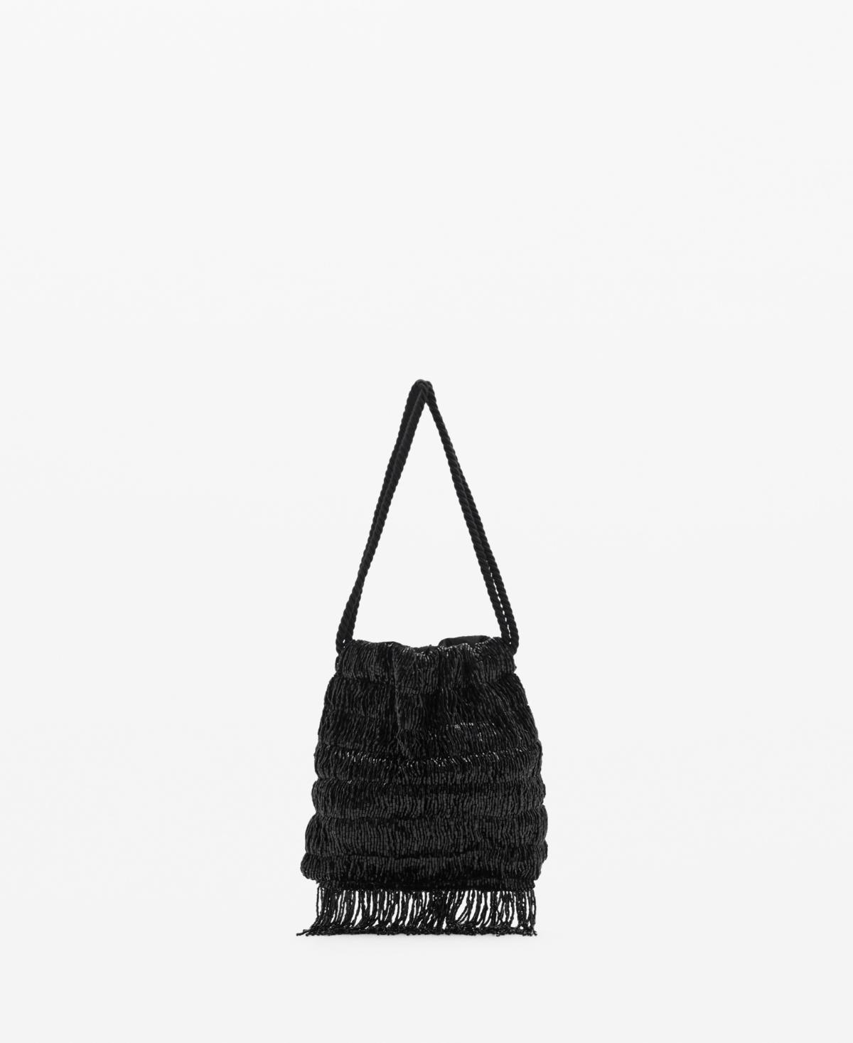 MANGO - Fringe beads bag - One size - Women Product Image