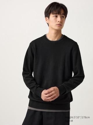 Mens Cashmere Sweater Black XL UNIQLO US Product Image