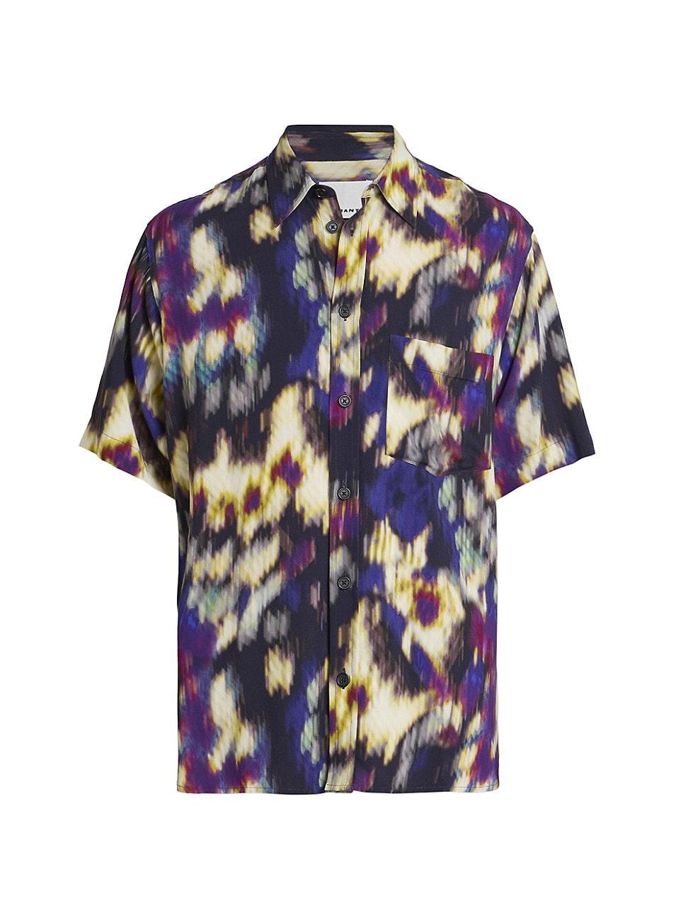 Isabel Marant Vabilio Watercolor Shirt Purple. (also in L, M, S). Product Image