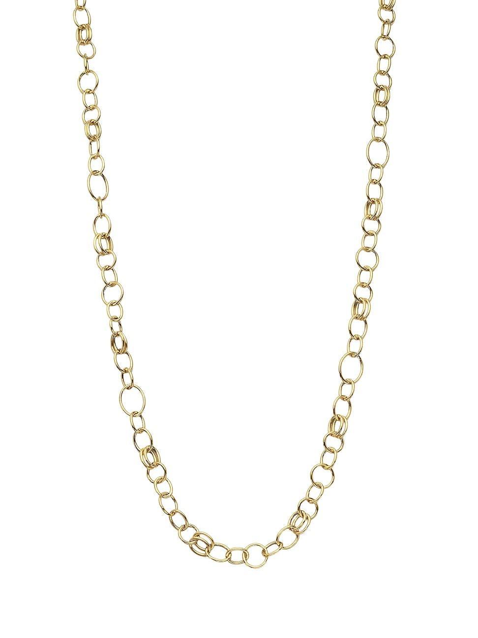 Womens Classico Long 18K Yellow Smooth Chain Necklace Product Image