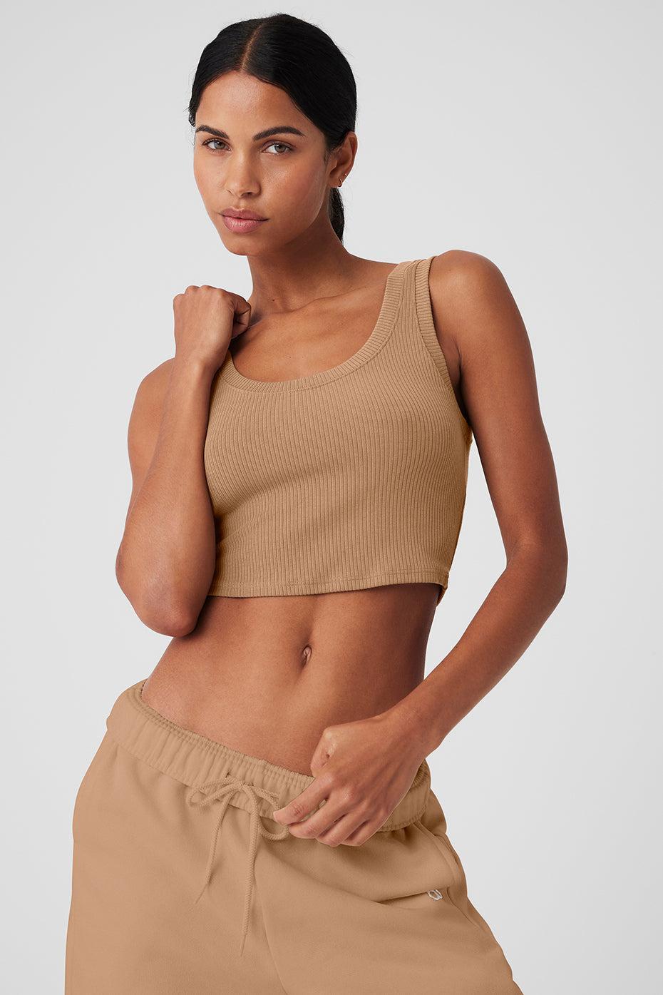 Ribbed Wellness Tank - Toasted Almond Female Product Image