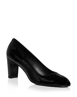 Vida Leather Block-Heel Pumps Product Image