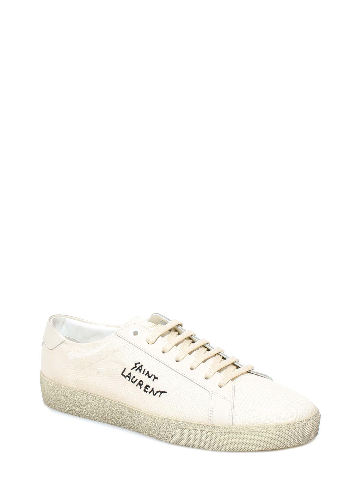 Men's Sl/06 Canvas Embroidered Logo Sneakers In White Product Image