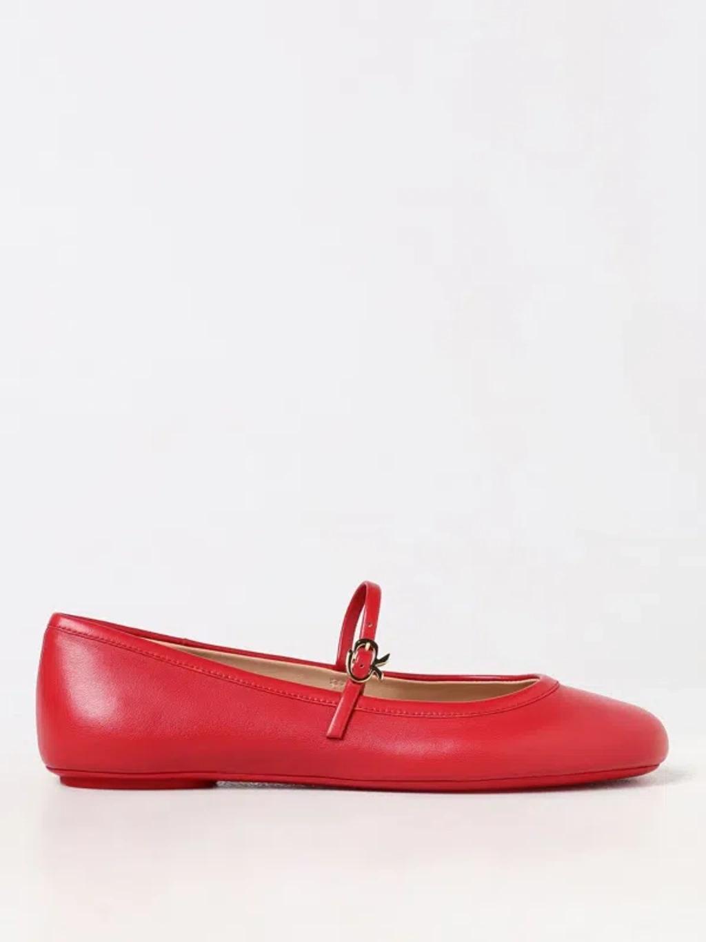 Ballet Flats  Woman Color Tobacco In Red Product Image