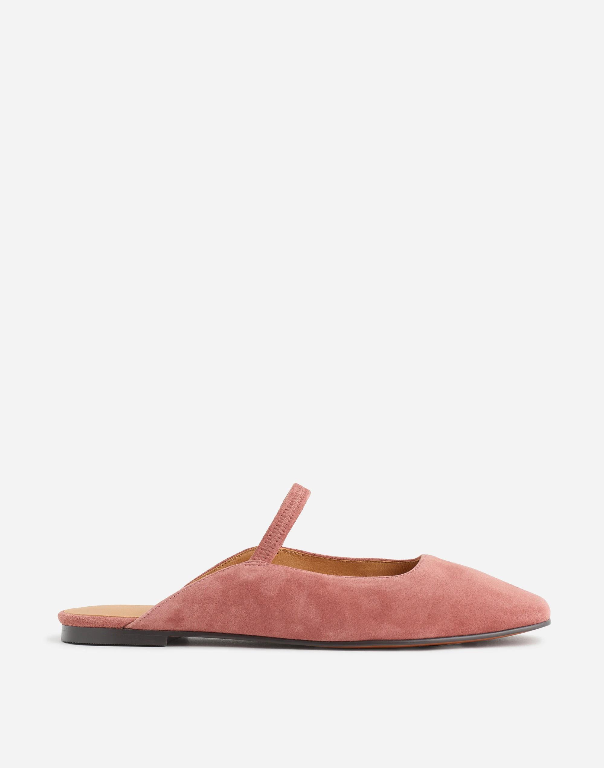 The Greta Ballet Flat Mule in Suede Product Image