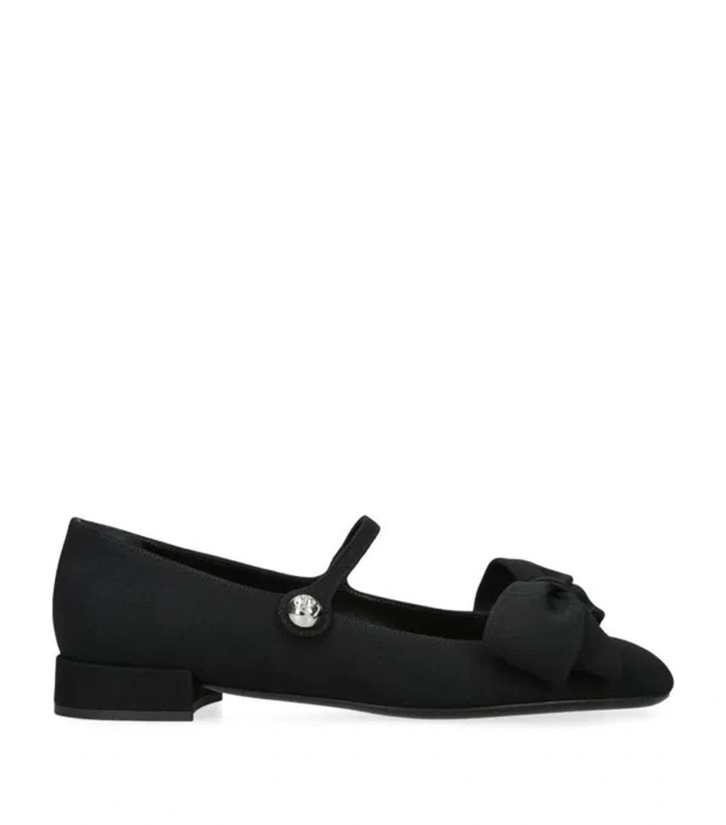 Valentino Bow Detailed Slip-on Flat Shoes In Black product image