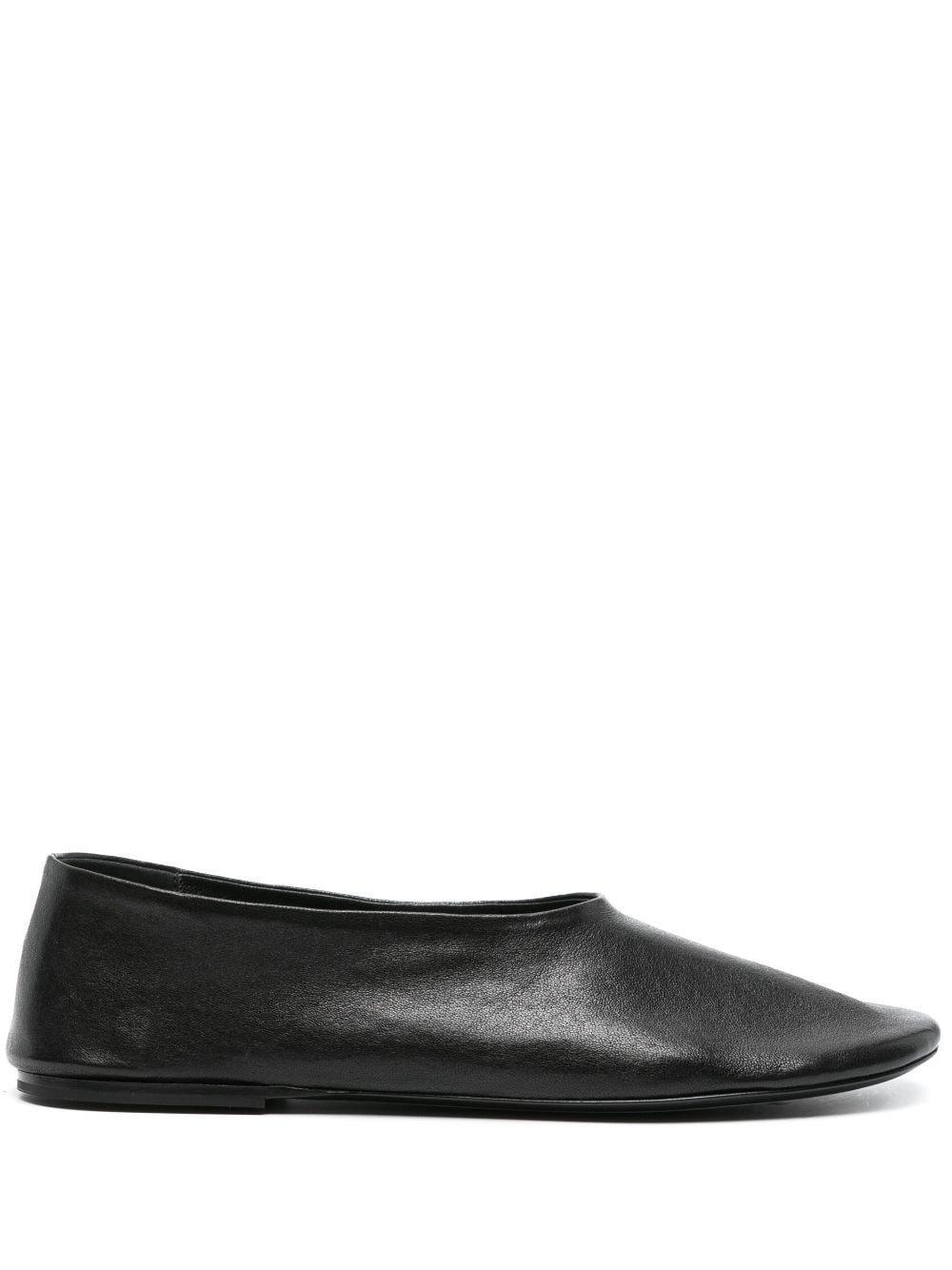 Marcy Leather Ballerinas In Black Product Image