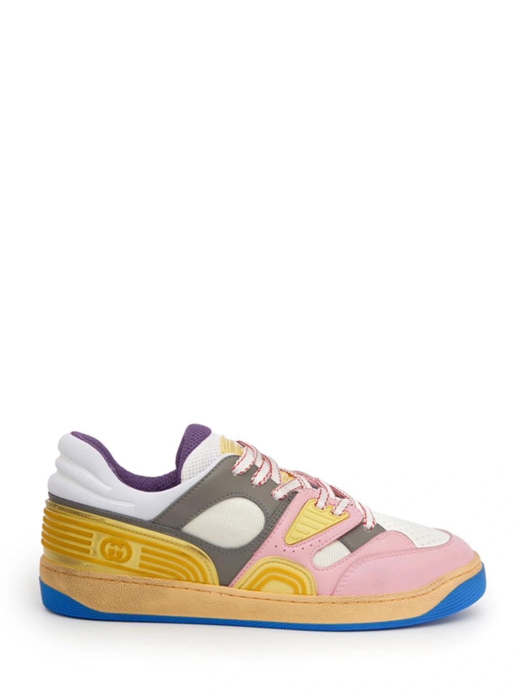 Basket Panelled Sneakers In Pink Product Image