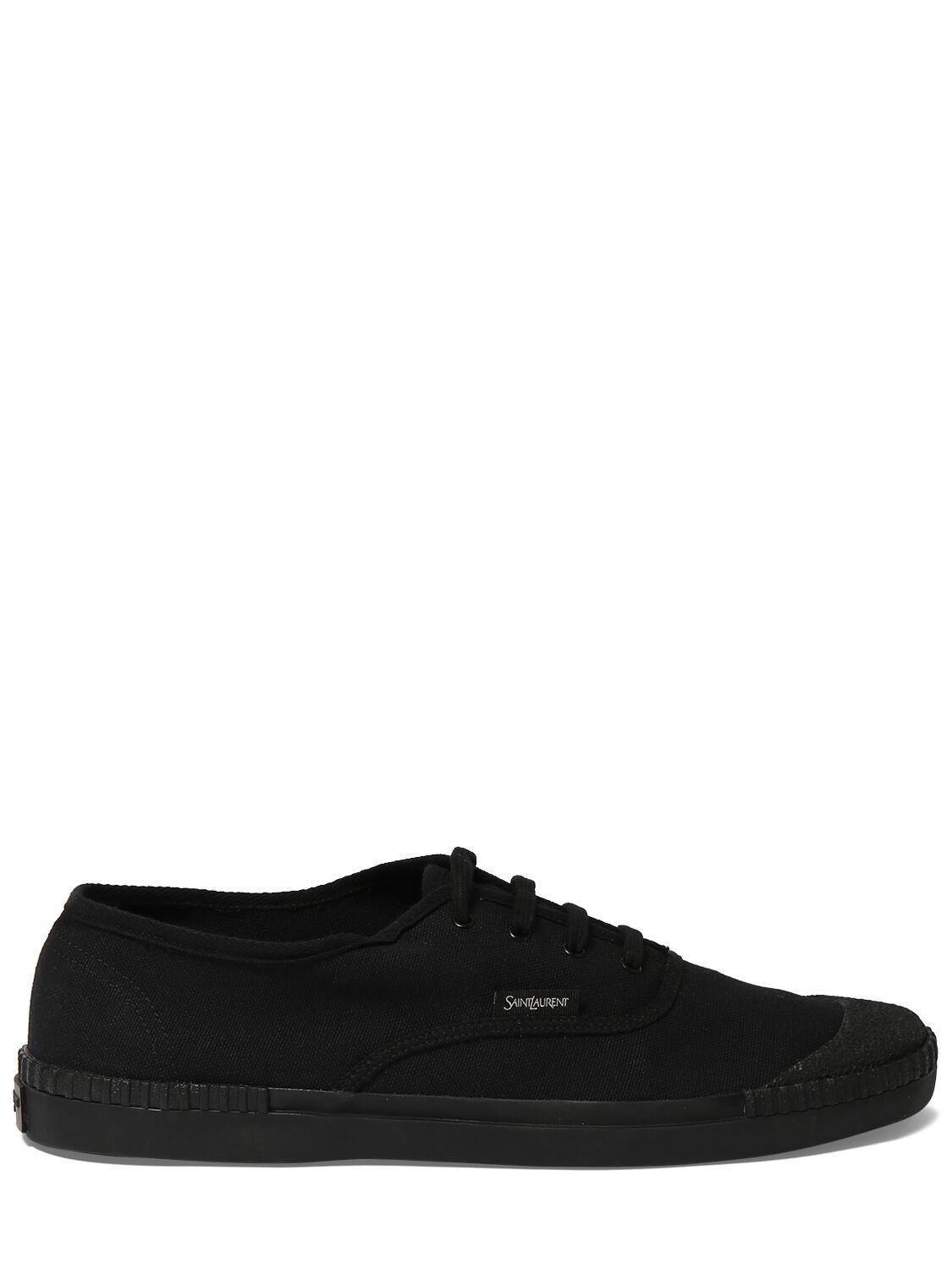 Canvas Low-top Sneakers In Black Product Image