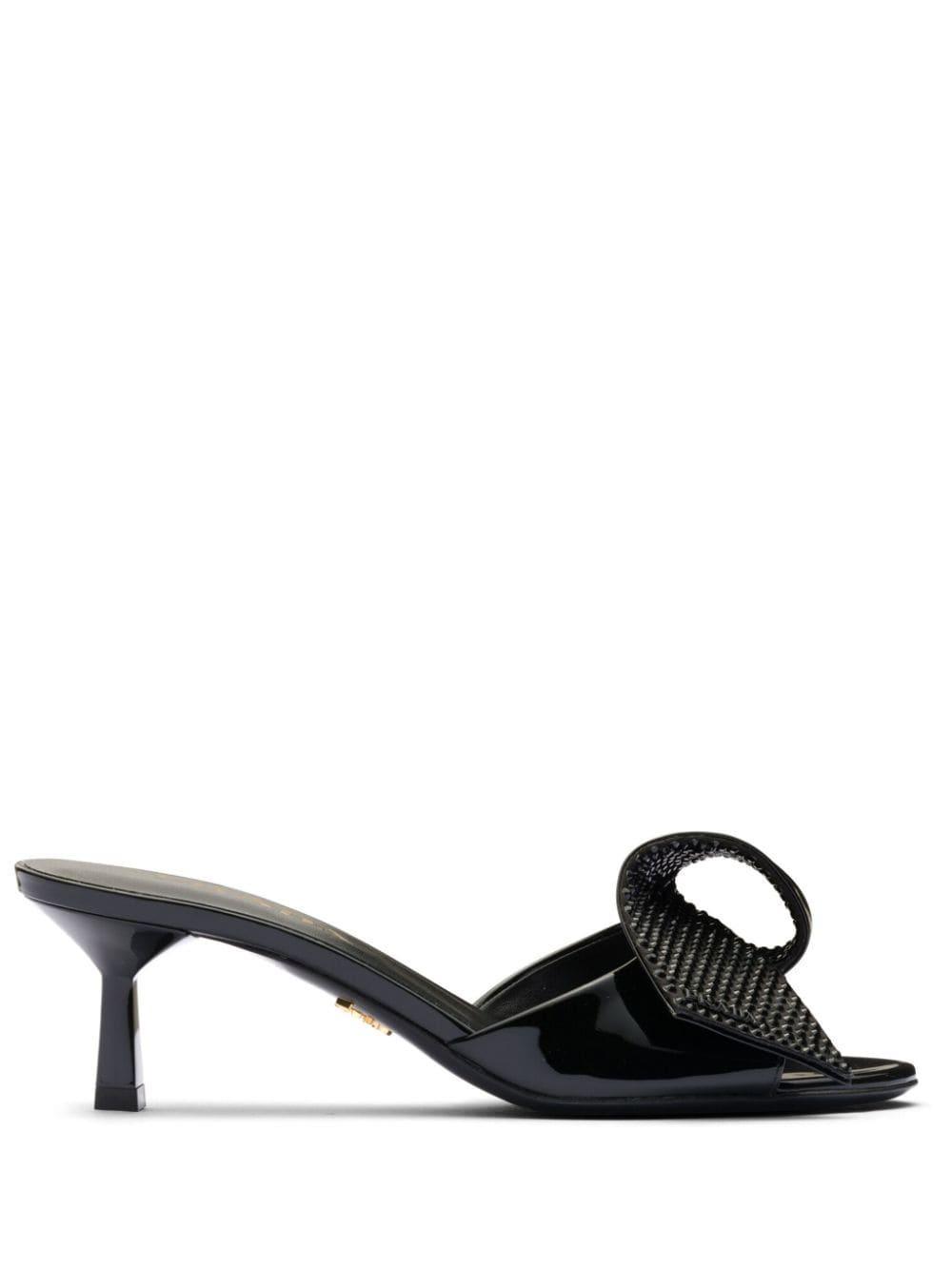 Patent Leather Sandals In Black Product Image