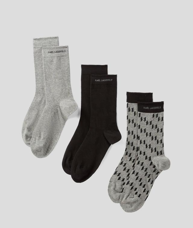 K/MONOGRAM SOCKS - 3 PACK Product Image