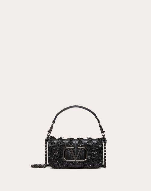 VALENTINO GARAVANI LOCÒ SMALL SHOULDER BAG EMBROIDERED IN EEL Product Image