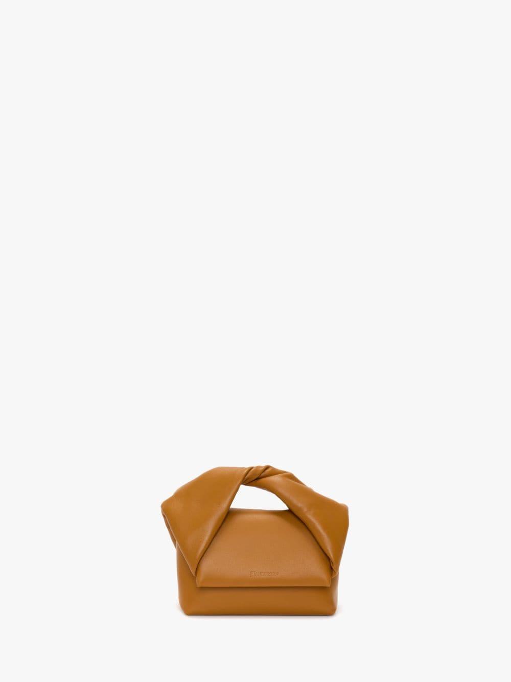 SMALL TWISTER - LEATHER TOP HANDLE BAG in brown | JW Anderson US  Product Image