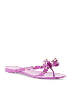 Valentino Garavani Womens Pyramid Studded Bow Thong Sandals Product Image