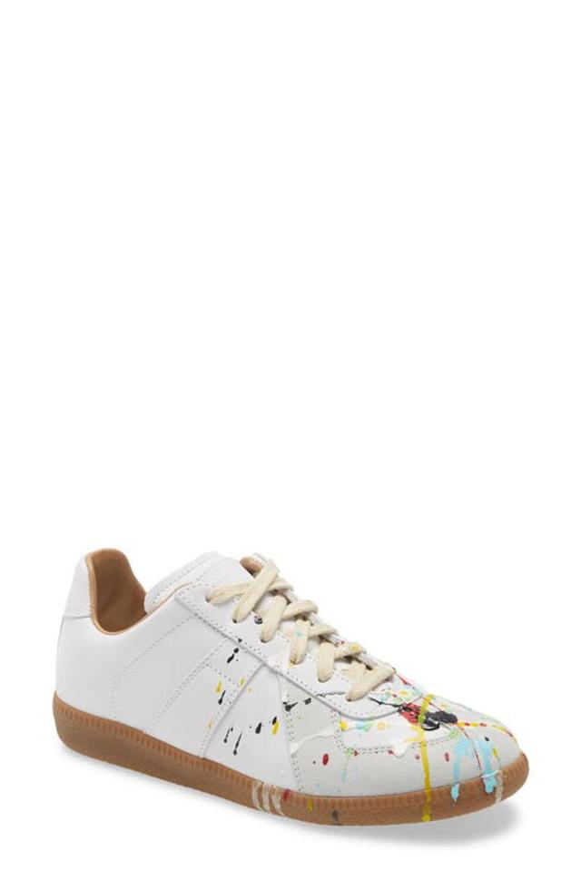 Off-white Paint Drop Replica Sneakers In White Splatter Product Image