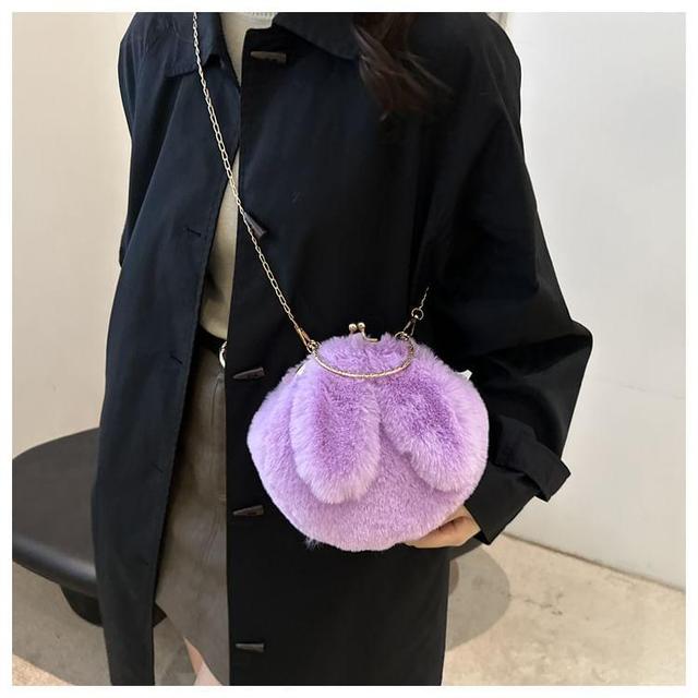 Chain Strap Rabbit Ear Fluffy Crossbody Bag Product Image