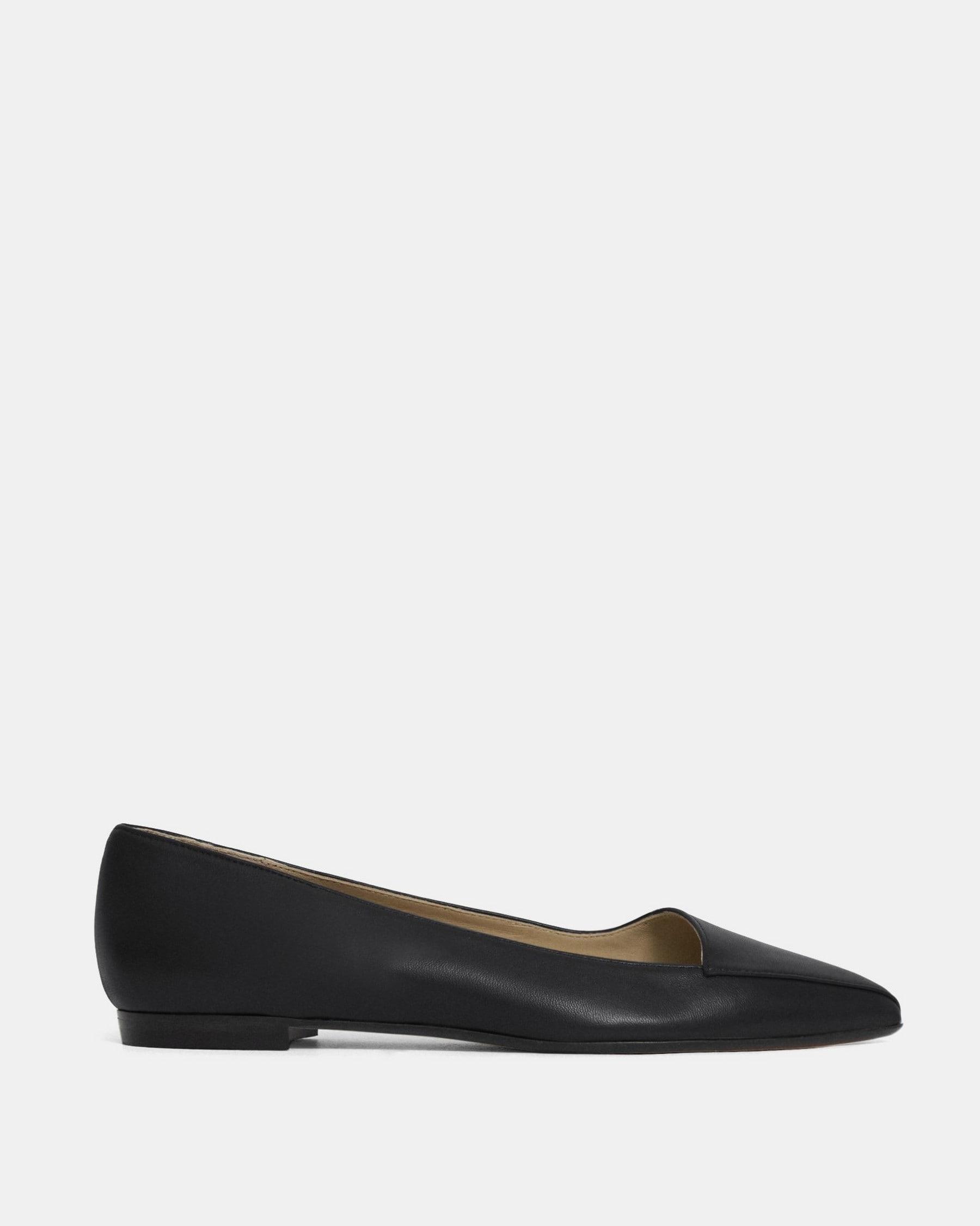 GIANVITO ROSSI Pointed-toe Buckle-strap Ballerina Shoes In Black product image