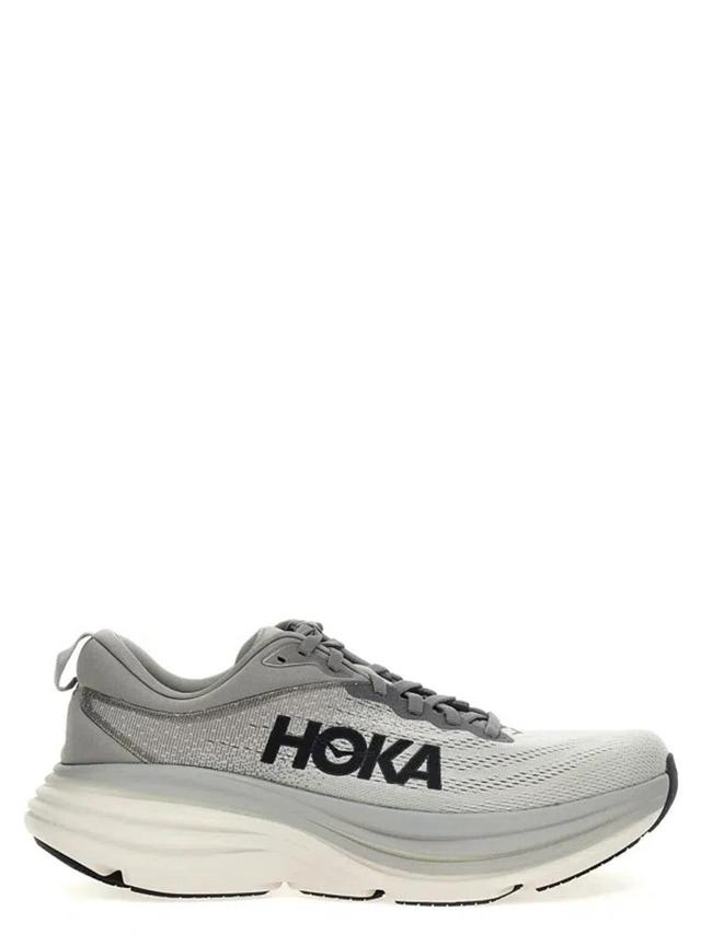 HOKA Bondi 8 Sneakers In Sharkskin/black Product Image