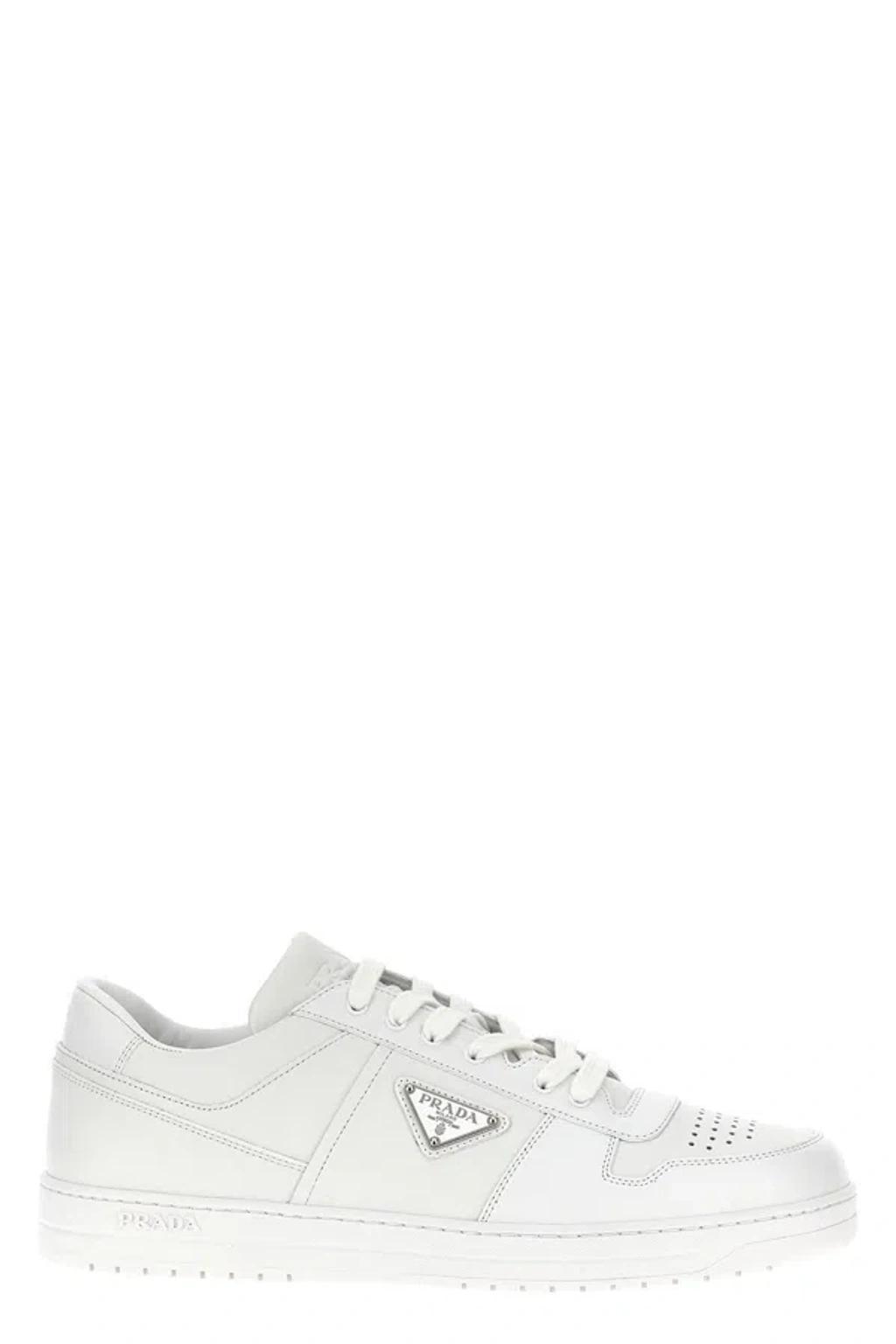 PRADA Sneakers Leather Rubber Sole In White product image