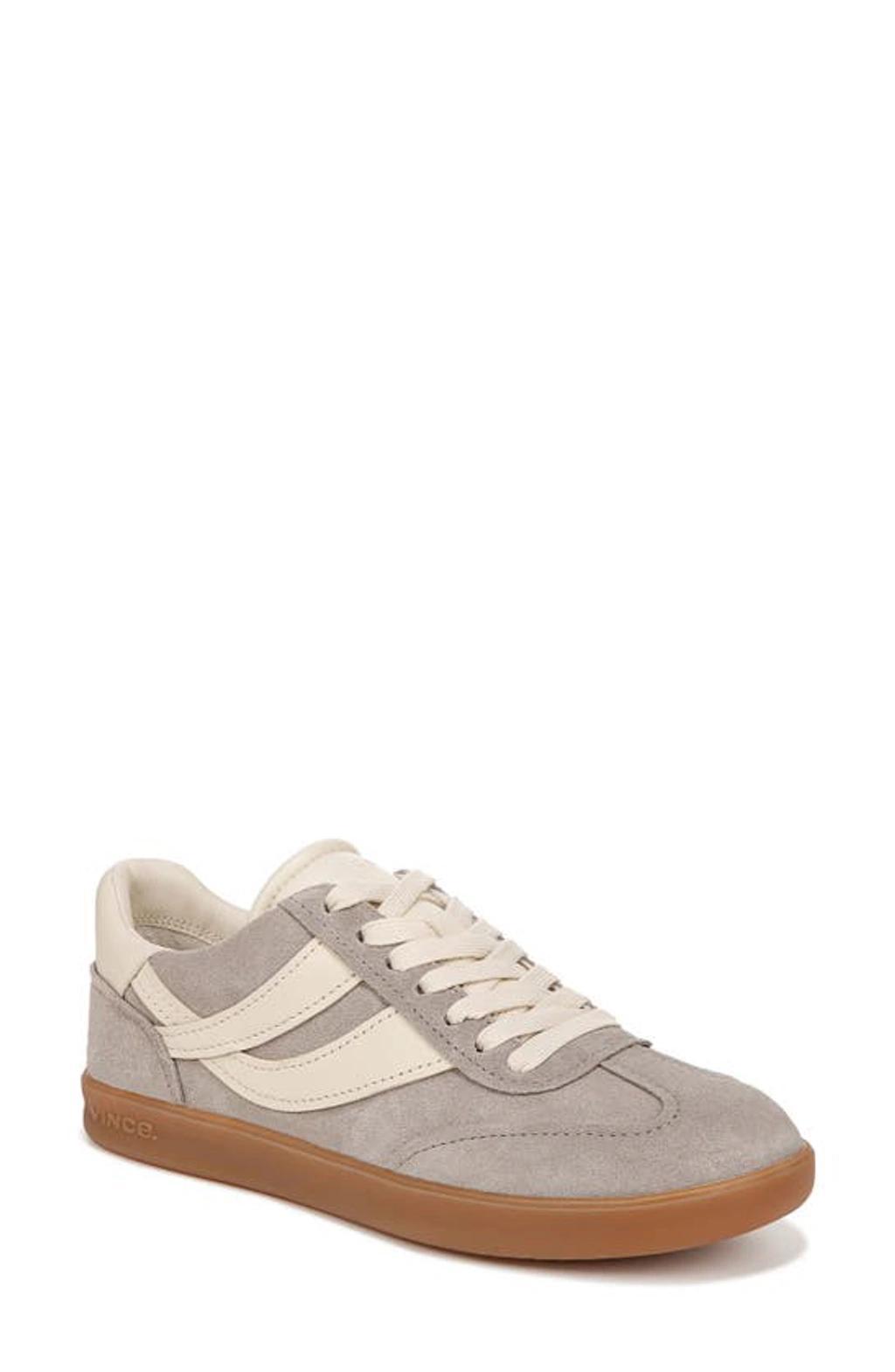 Oasis Mixed Leather Retro Sneakers In Hazelstone Product Image