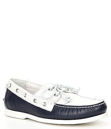 Polo Ralph Lauren Mens Merton Leather Boat Shoes Product Image