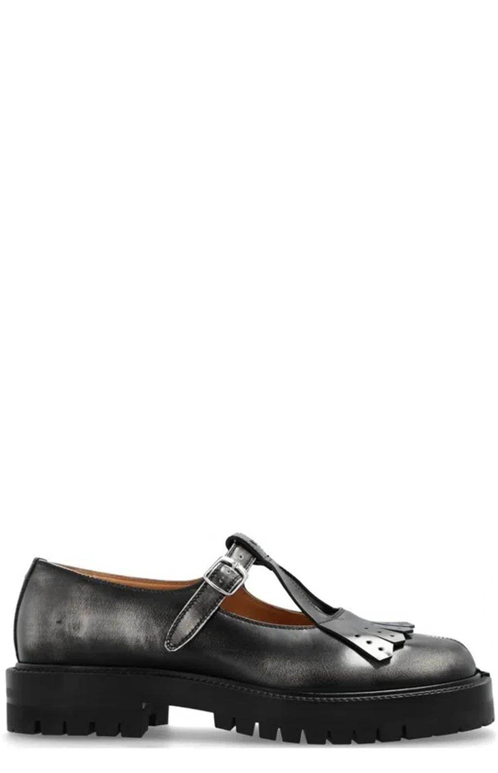 Tabi County Leather Mary Janes In Black Product Image