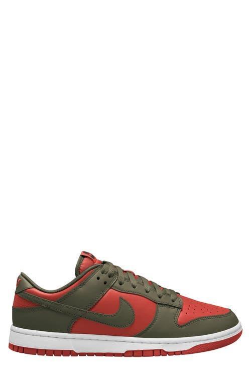 Nike Mens Dunk Low Retro - Basketball Shoes Red/Green/White Product Image