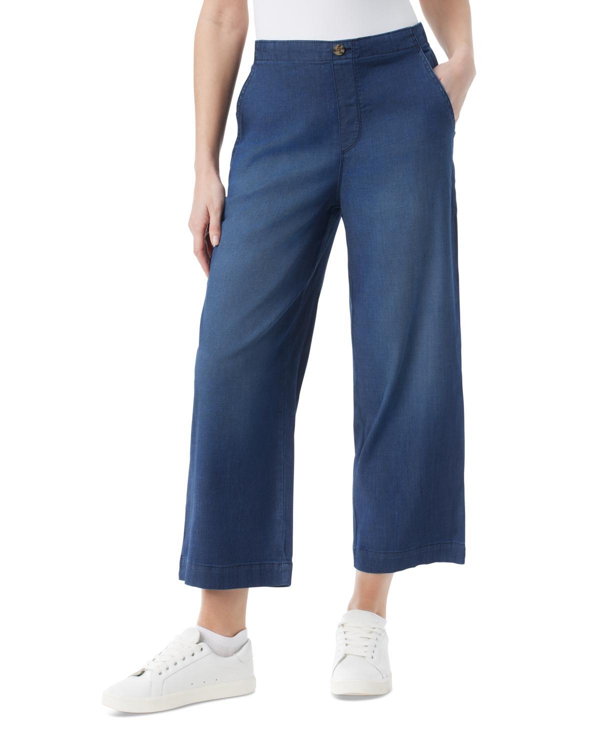 Women's High-Rise Cropped Wide-Leg Pants Product Image