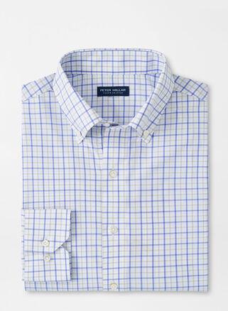 Peter Millar Mens Moors Performance Poplin Sport Shirt | Color: Elixir | Size: XL Product Image