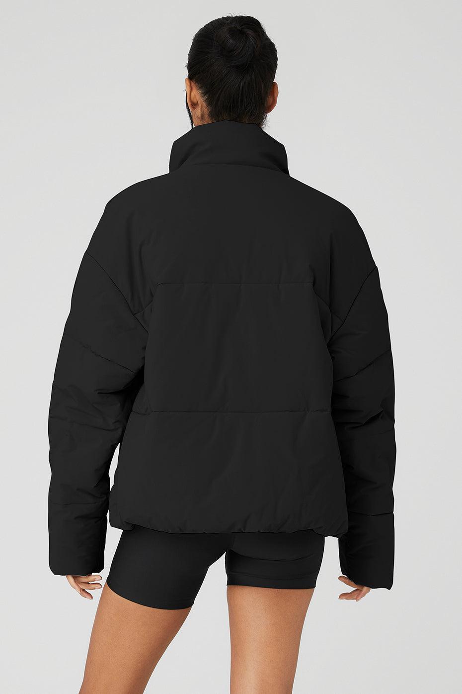 Stretch Woven Street Puffer - Black Product Image