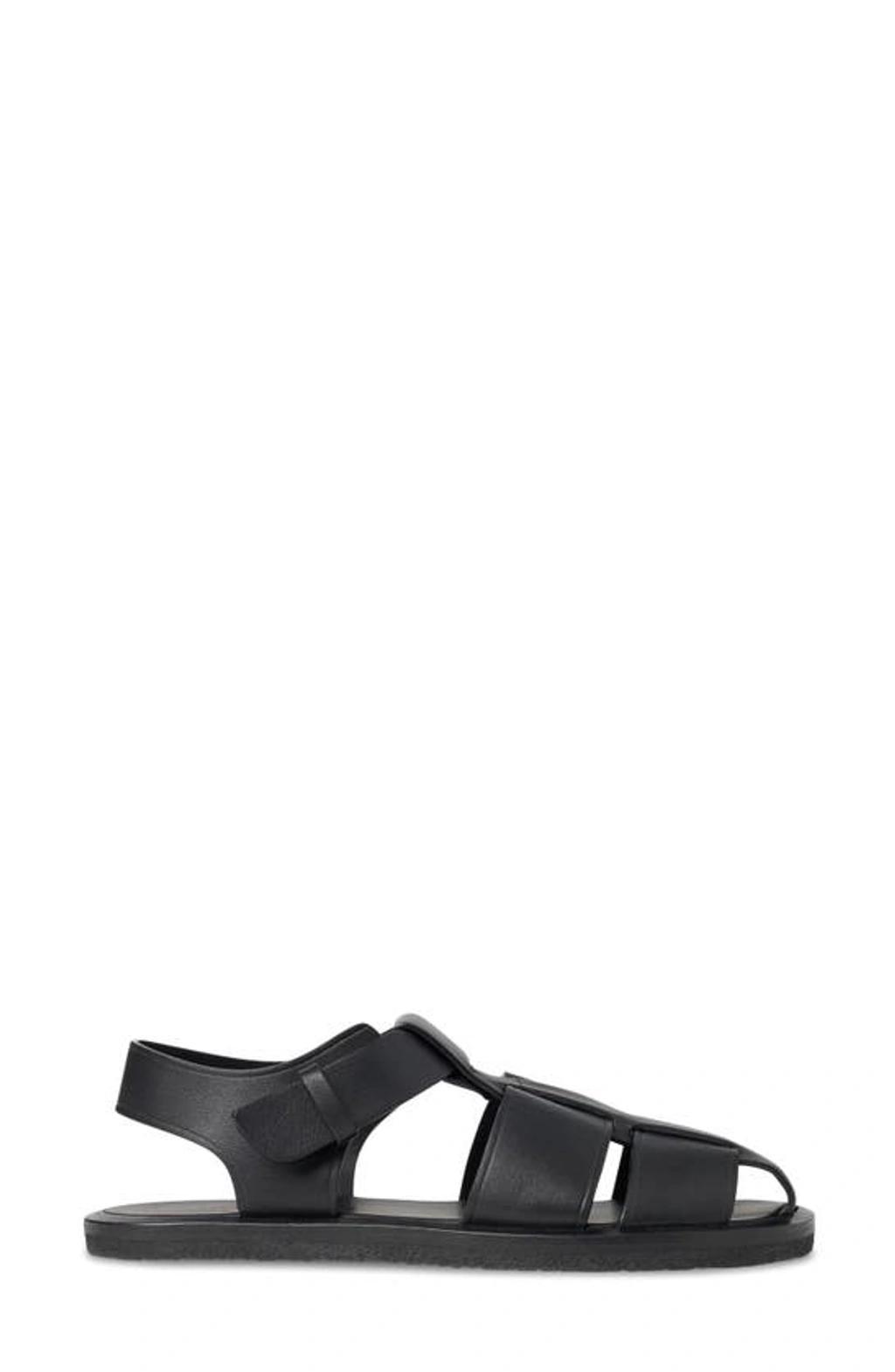 THE ROW Crepe Sole Fisherman Sandal In Black Product Image