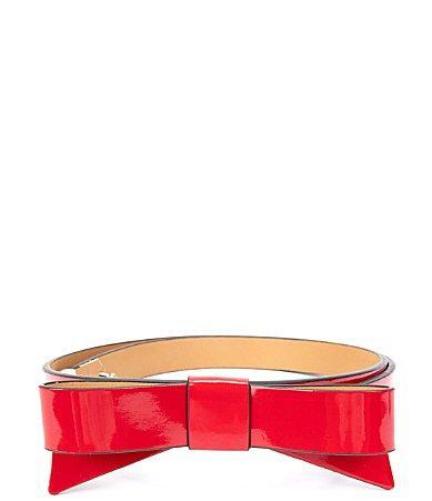 Kate Spade New York Womens Patent Leather Bow Belt Product Image