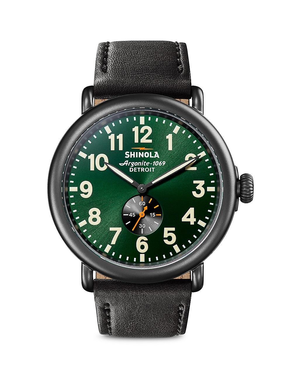 Mens The Runwell Sub Second Leather-Strap Watch Product Image