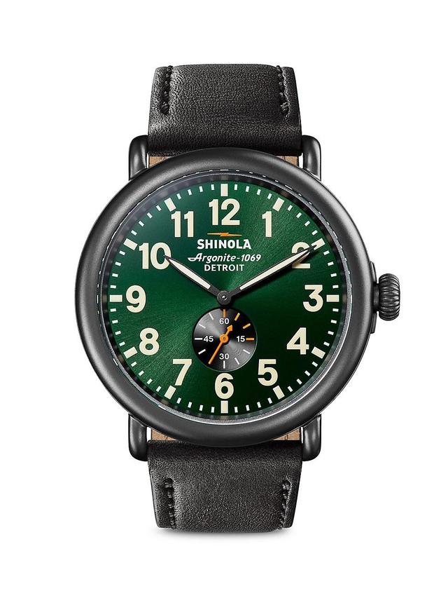 Mens The Runwell Sub Second Leather-Strap Watch Product Image