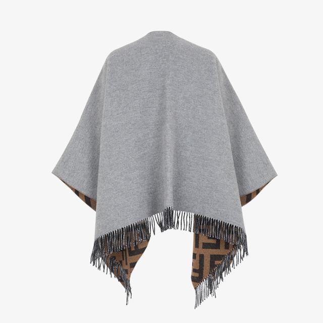 FF PonchoGray wool and cashmere poncho Product Image