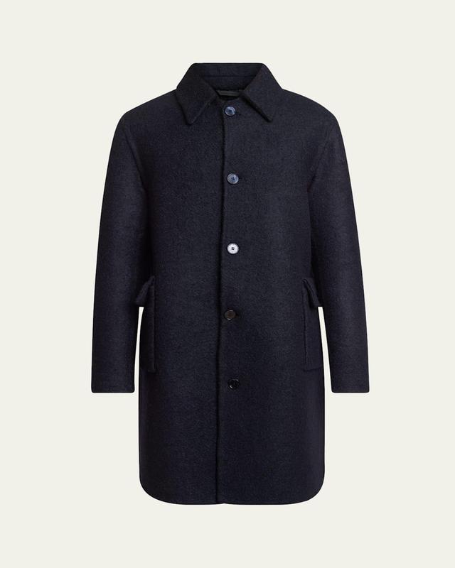 Mens Boiled Wool Overcoat Product Image