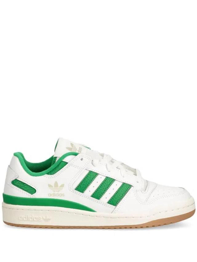 ADIDAS ORIGINALS Forum Low Sneakers In White/green/cloud White Product Image