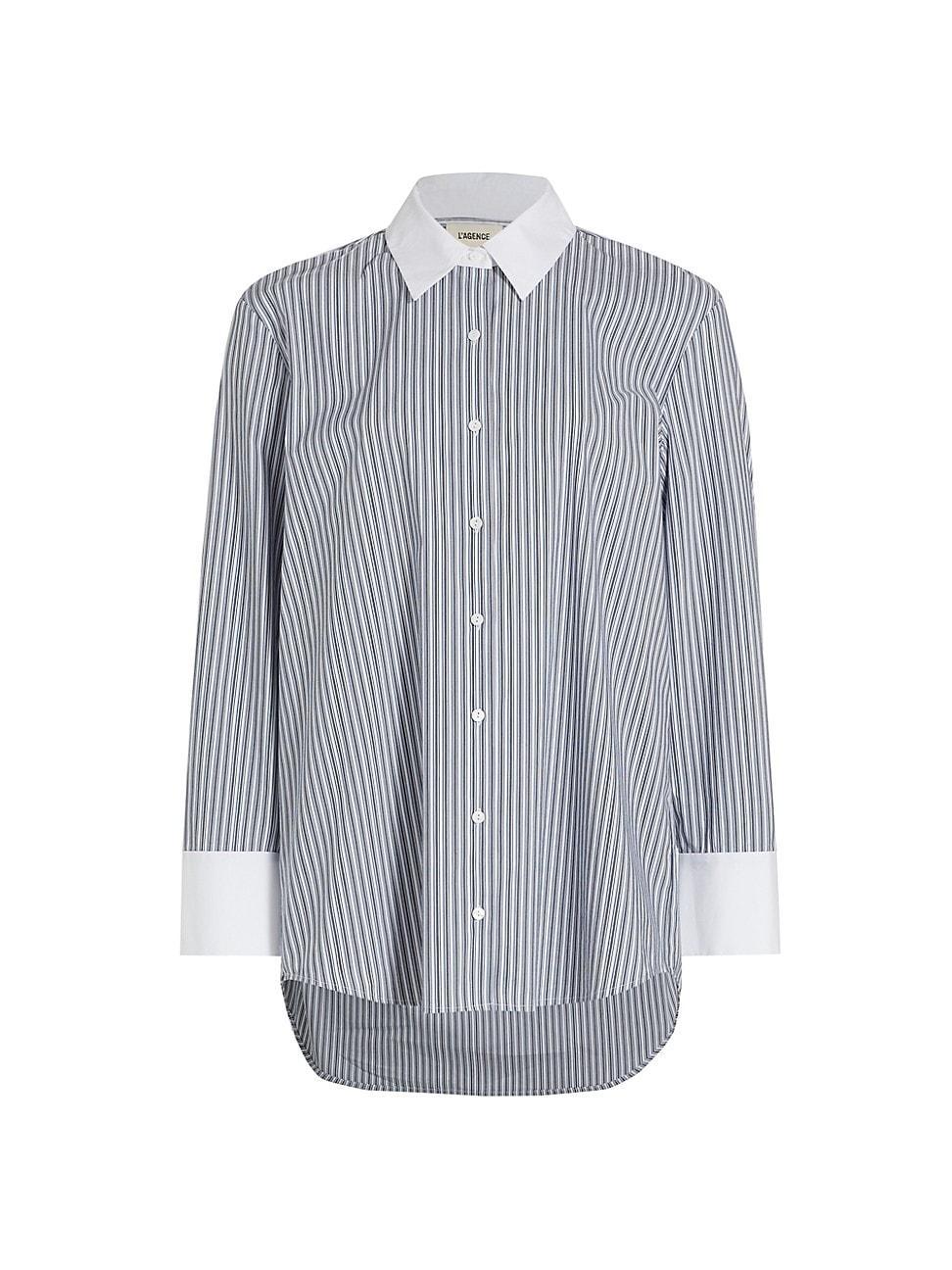 Womens Malia Pinstriped Poplin Shirt product image