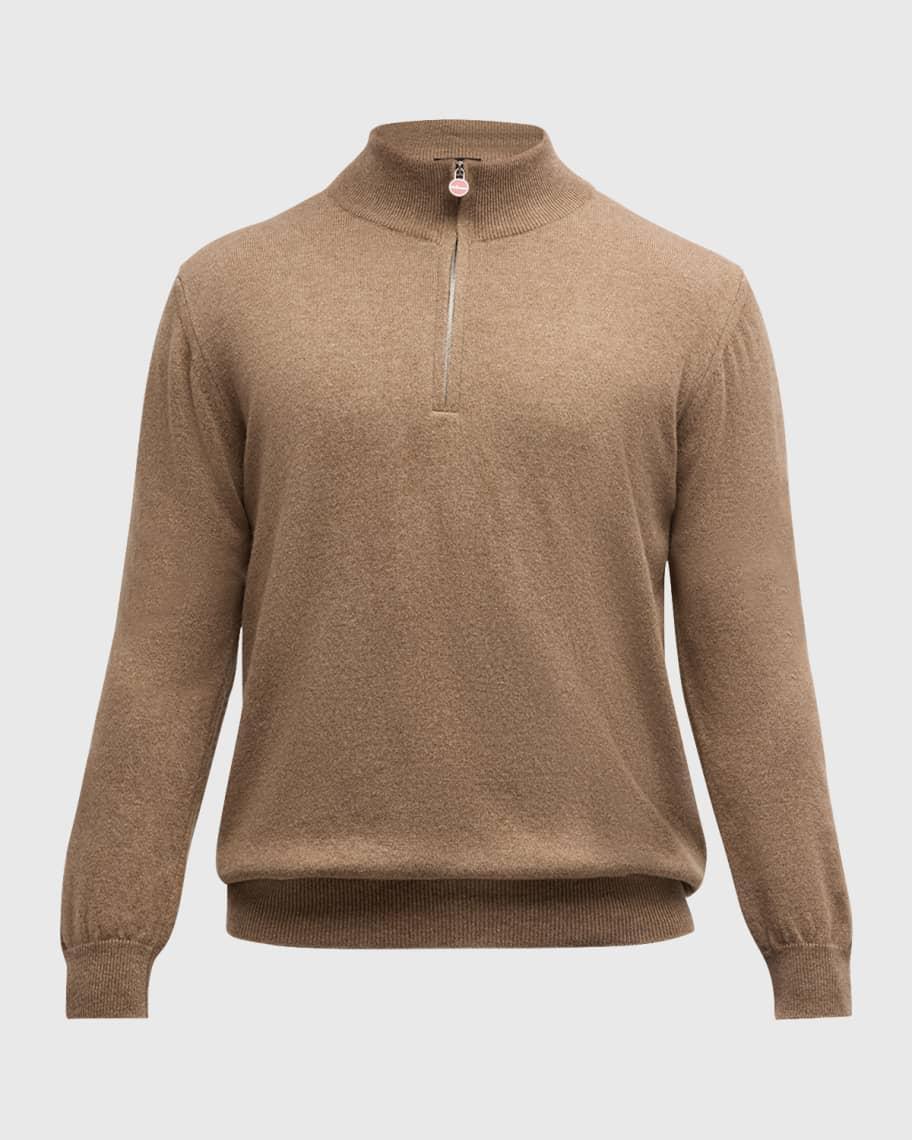 Mens Cashmere Quarter-Zip Sweater Product Image