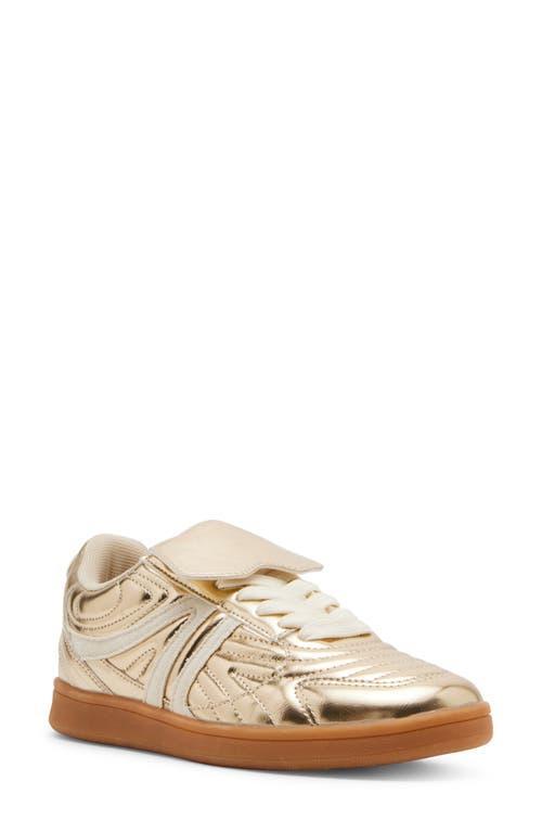 STEVE MADDEN Madrid Metallic Low Top Sneaker In Gold Product Image