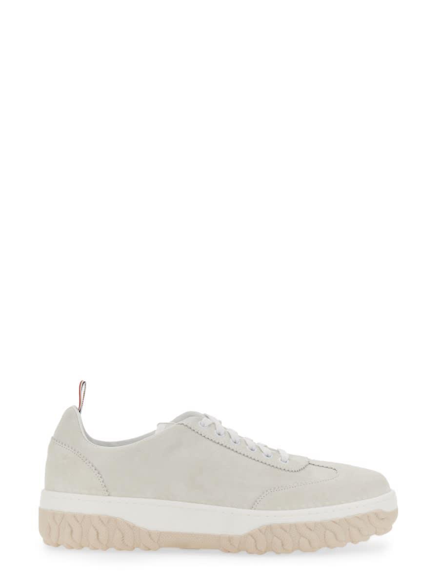 THOM BROWNE Court Sneaker. In White Product Image