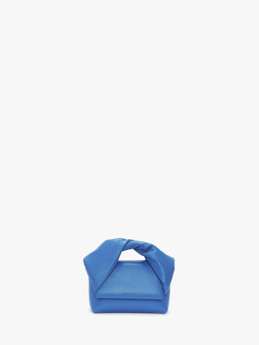 SMALL TWISTER - LEATHER TOP HANDLE BAG in blue | JW Anderson US  Product Image