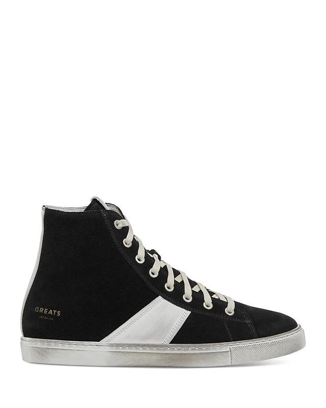 Greats Mens Reign Distressed Leather High Top Sneakers Product Image