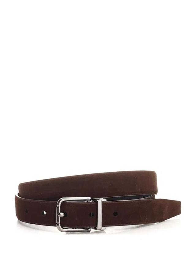 Suede Belt In Brown Product Image