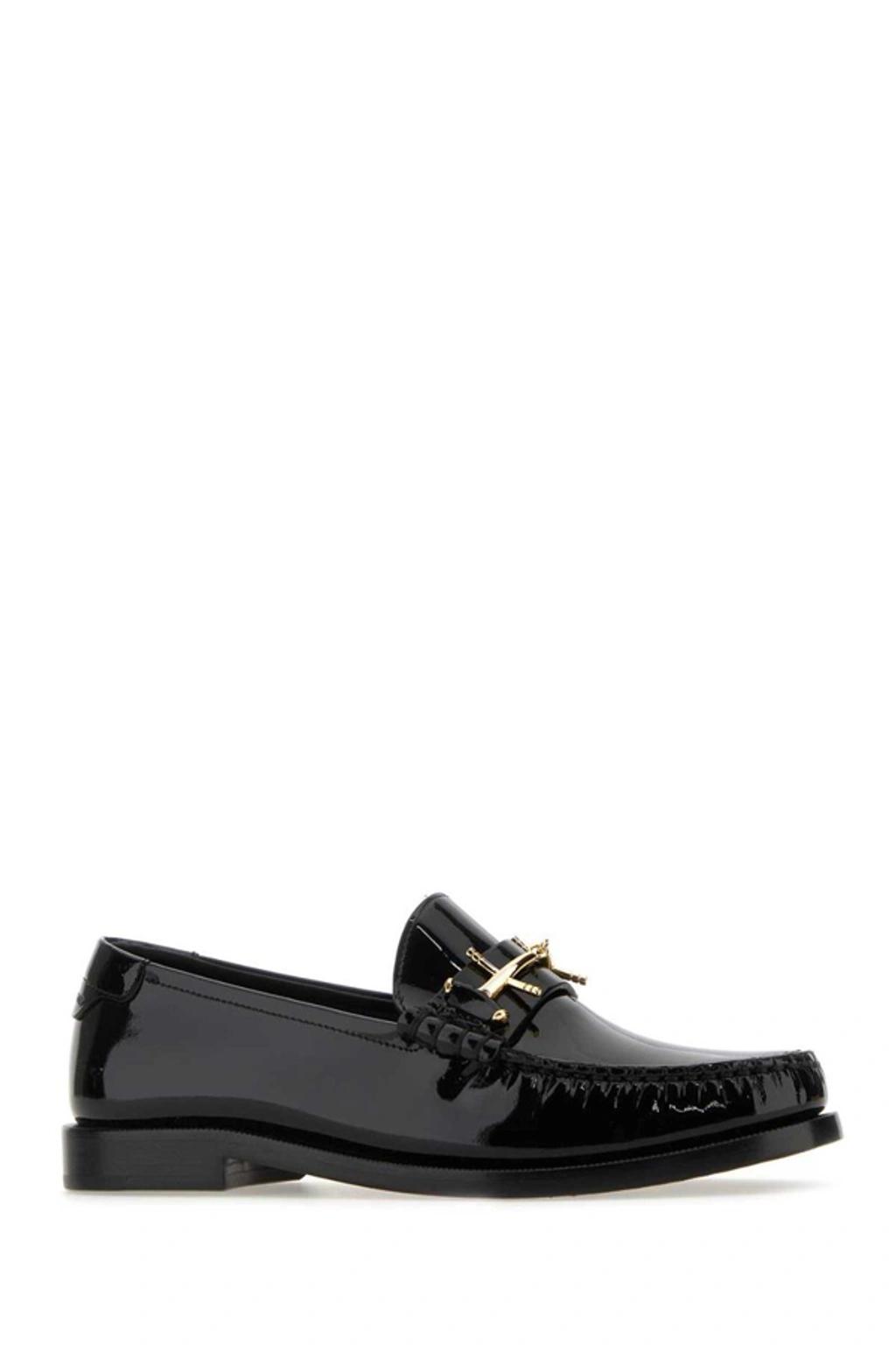 SAINT LAURENT Le Loafer Patent Leather Loafers In Black Product Image