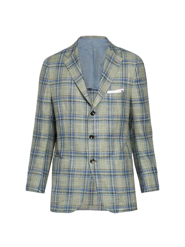 Mens Plaid Cashmere-Wool Sportcoat Product Image