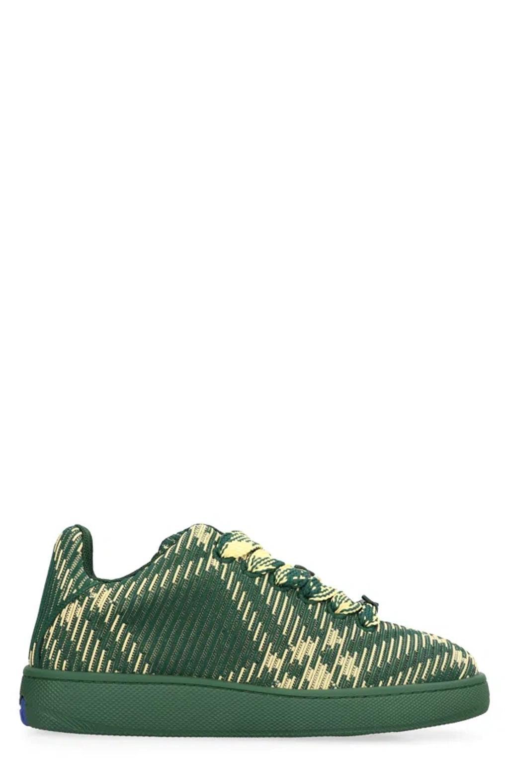 BURBERRY Men's Box Low-top Sneakers In Green Product Image